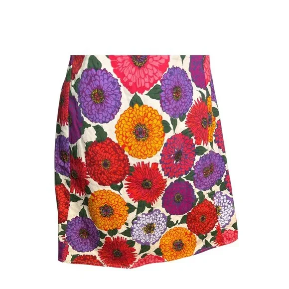 La DoubleJ Made In Italy Mini Sexy Dress Floral Print Spring Summer Size M EUC - Picture 2 of 6